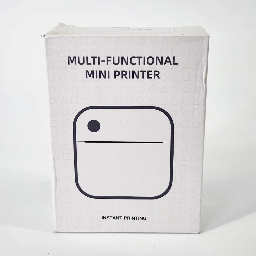 Multi-Functional Mini Thermal Printer Portable Wireless Pocket Printer White‎